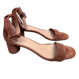 Banana Republic Brown Leather Suede Heeled Sandal Size 6.5